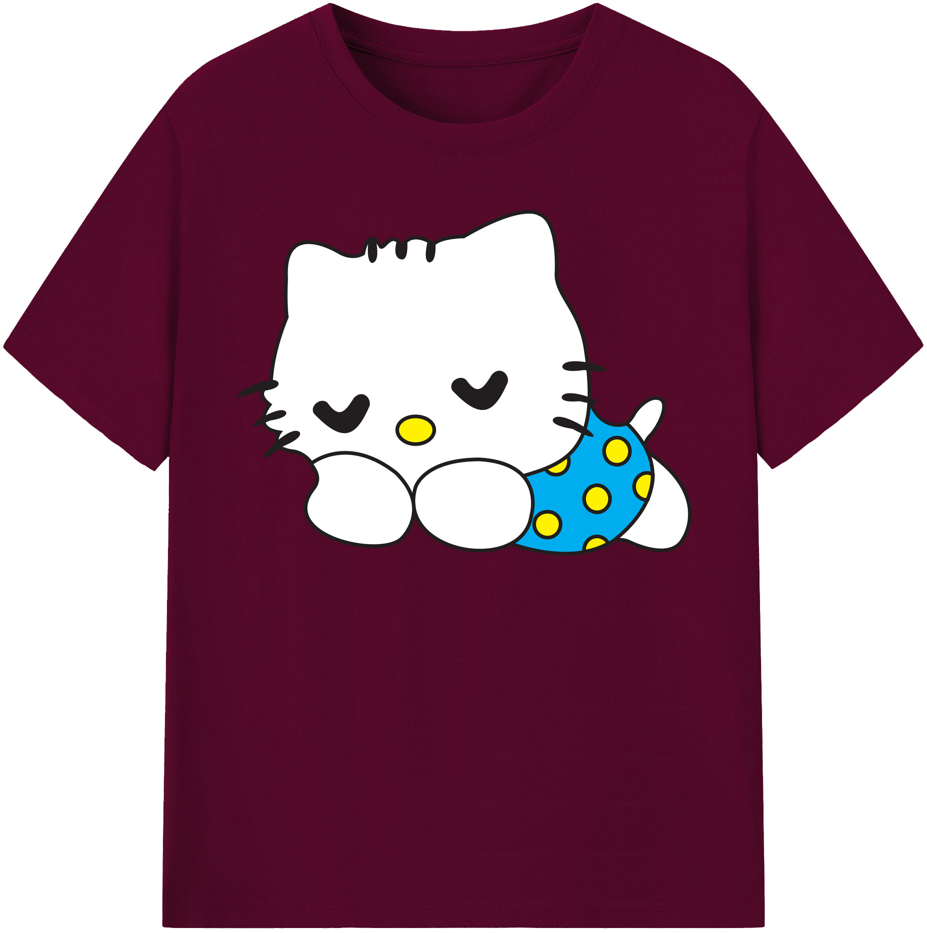 （画像用） Hello Kitty ハローキティ レディースカジュアルプリントTシャツ（綿100％）